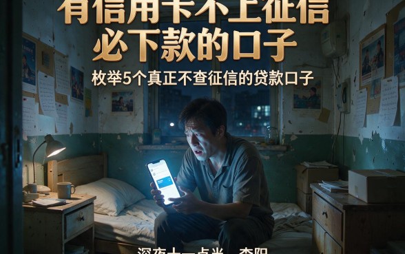有信用卡不上征信必下款的口子，枚举5个真正不查征信的贷款口子