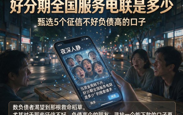 好分期全国服务电联是多少,甄选5个征信不好负债高的口子