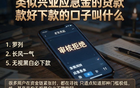 类似兴业应急金的贷款好下款的口子叫什么,罗列5个无视黑白必下款的网贷平台