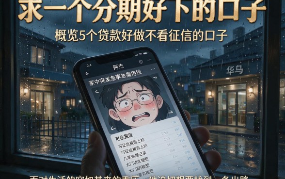 求一个分期好下的口子，概览5个贷款好做不看征信的口子