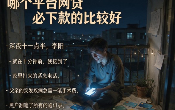 哪个平台网贷必下款的比较好,详尽说明五个黑户能下款的平台