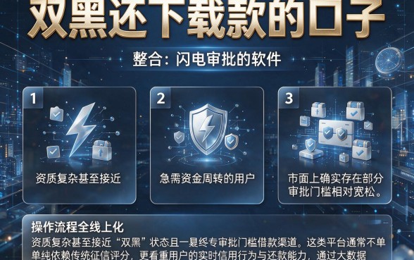 双黑还下载款的口子,整合5个闪电审批的软件