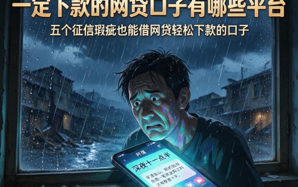 一定下款的网贷口子有哪些平台，概括五个征信瑕疵也能借网贷轻松下款的口子