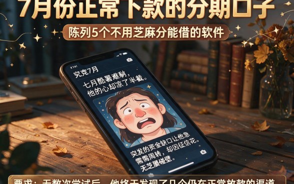 7月份正常下款的分期口子,陈列5个不用芝麻分能借的软件