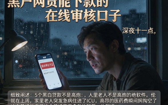 黑户网贷能下款的在线审核口子,细致阐述5个黑白贷款不是高炮的软件