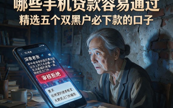哪些手机贷款容易通过，精选五个双黑户必下款的口子