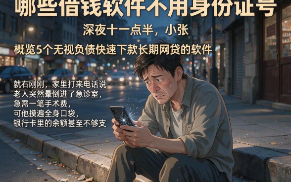 哪些借钱软件不用身份证号,概览5个无视负债快速下款长期网贷的软件