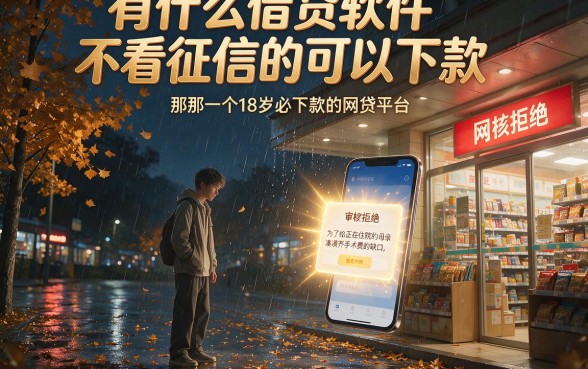 有什么借贷软件不看征信的可以下款，详细阐述五个18岁必下款的网贷平台