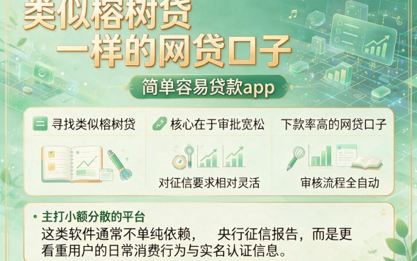 类似榕树贷一样的网贷口子,概括5个简单容易贷款app