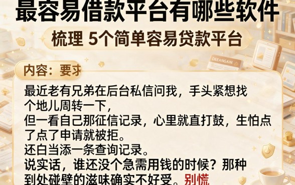 最容易借款平台有哪些软件,梳理5个简单容易贷款平台