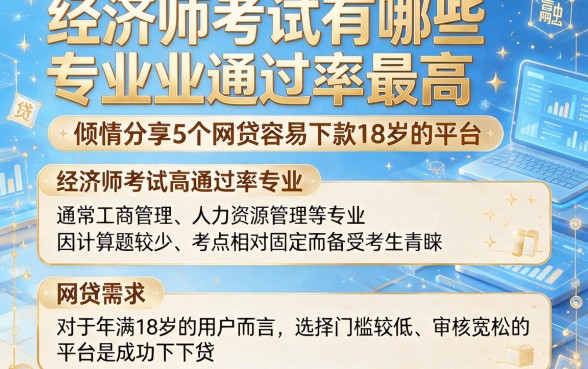 经济师考试有哪些专业通过率最高,倾情分享5个网贷容易下款18岁的平台