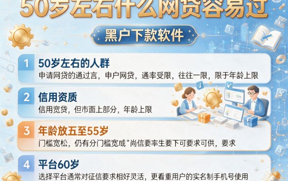 50岁左右什么网贷容易过，细致阐述五个黑户下款软件
