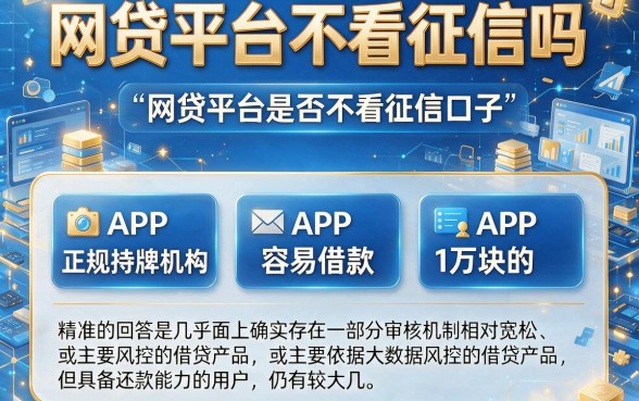 网贷平台不看征信吗,归纳5个APP容易借款1万块的口子