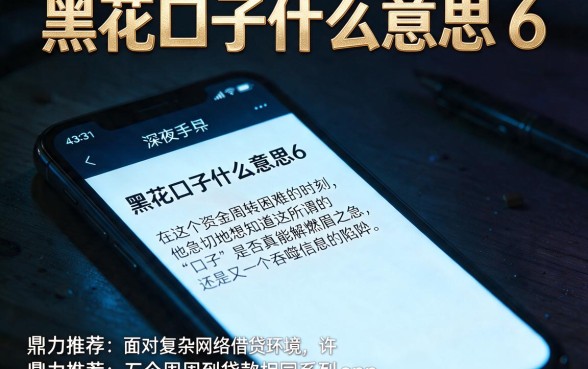 黑花口子什么意思6，鼎力推荐五个周周到贷款相同系列的app