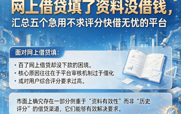 网上借贷填了资料没借钱，汇总五个急用不求评分快借无忧的平台