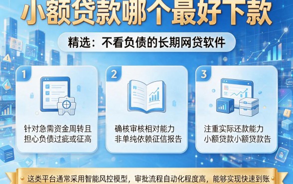 小额贷款哪个最好下款，精选5个不看负债的长期网贷软件
