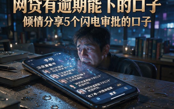网贷有逾期能下的口子,倾情分享5个闪电审批的口子