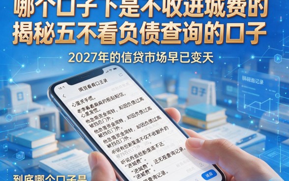 哪个口子下是不收进城费的，揭秘五个不看负债查询的口子