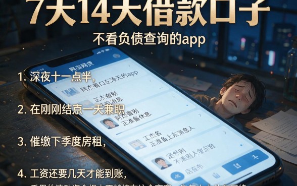 7天14天借款口子,概括五个不看负债查询的app