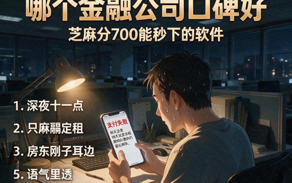 哪个金融公司口碑好,罗列5个芝麻分700能秒下的软件