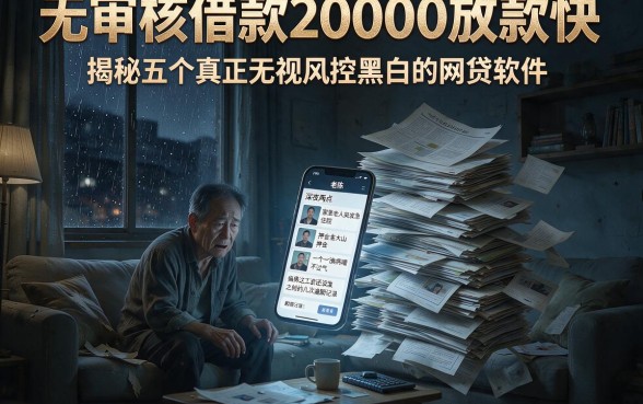 无审核借款20000放款快,揭秘五个真正无视风控黑白的网贷软件