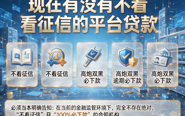 现在有没有不看征信的平台贷款，理出5个高炮双黑逾期必下款平台