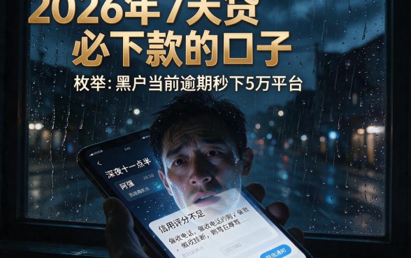 2026年7天贷必下款的口子,枚举五个黑户当前逾期秒下5万平台