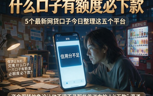 什么口子有额度必下款，详细阐述5个最新网贷口子今日整理这五个平台