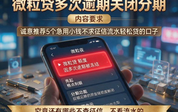 微粒贷多次逾期关闭分期,诚意推荐5个急用小钱不求征信流水轻松贷的口子
