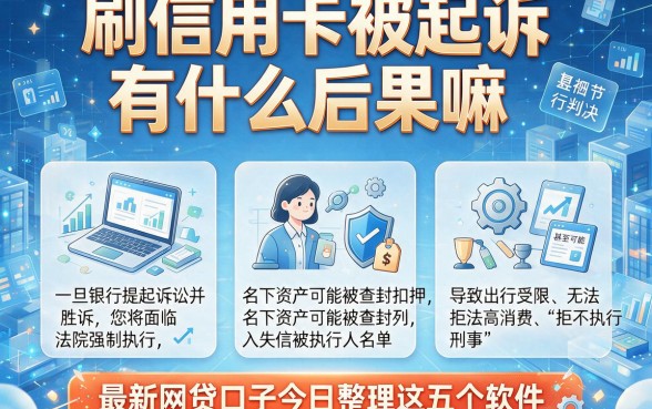 刷信用卡被起诉有什么后果嘛,规整五个最新网贷口子今日整理这五个软件