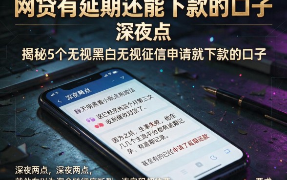 网贷有延期还能下款的口子,揭秘5个无视黑白无视征信申请就下款的口子