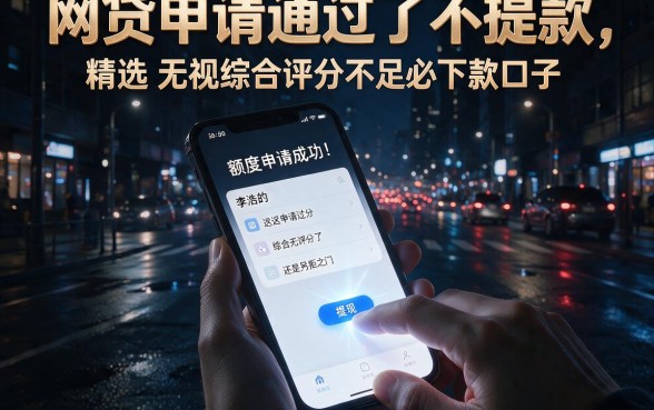 网贷申请通过了不提款,精选五个无视综合评分不足必下款口子