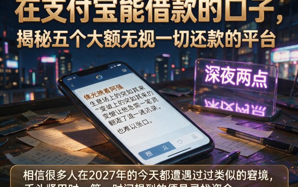 在支付宝能借款的口子,揭秘五个大额无视一切还款的平台