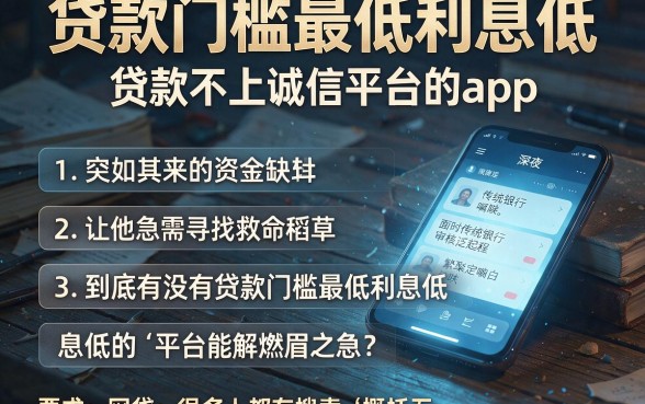 贷款门槛最低利息低,概括五个贷款不上诚信平台的app