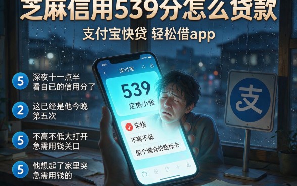 芝麻信用539分怎么贷款，条列5个支付宝快贷轻松借app