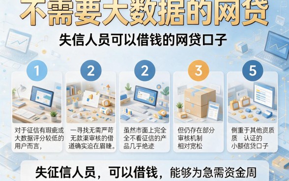 不需要大数据的网贷,条列五个失信人员可以借钱的网贷口子