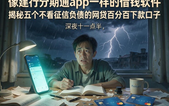 像建行分期通app一样的借钱软件,揭秘五个不看征信负债的网贷百分百下款口子