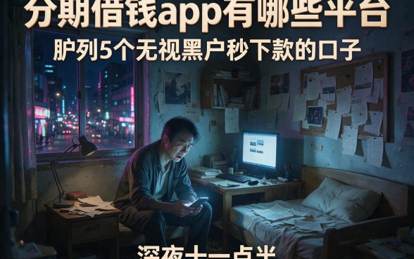 分期借钱app有哪些平台,胪列5个无视黑户秒下款的口子