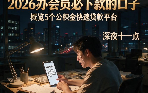 2026办会员必下款的口子，概览5个公积金快速贷款平台
