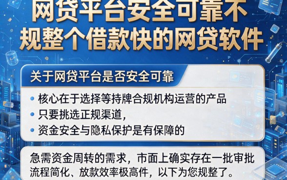 网贷平台安全可靠不,规整五个借款快的网贷软件