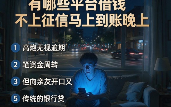 有哪些平台借钱不上征信马上到账晚上，条列5个高炮无视逾期能下的软件