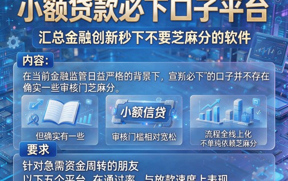小额贷款必下口子平台,汇总5个金融创新秒下不要芝麻分的软件