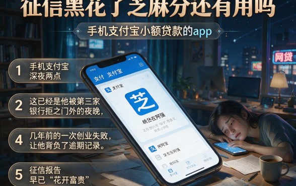 征信黑花了芝麻分还有用吗,条列5个手机支付宝小额贷款的app