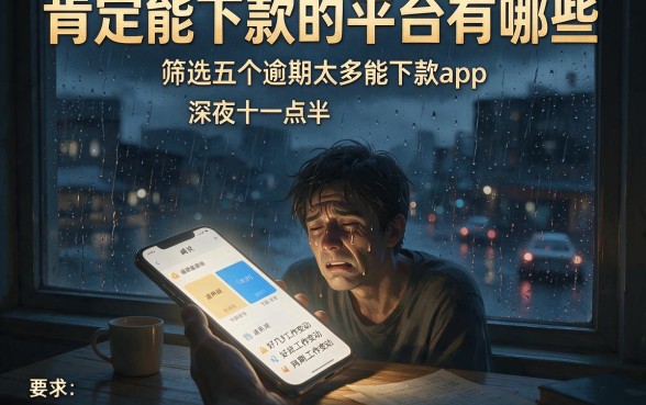 肯定能下款的平台有哪些,筛选五个逾期太多能下款app