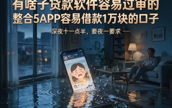 有啥子贷款软件容易过审的，整合5个APP容易借款1万块的口子