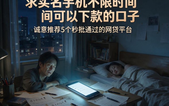 求实名手机不限时间可以下款的口子，诚意推荐5个秒批通过的网贷平台