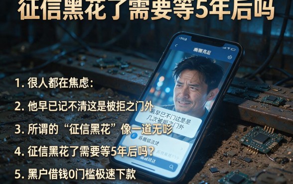 征信黑花了需要等5年后吗,罗列五个黑户借钱0门槛极速下款app