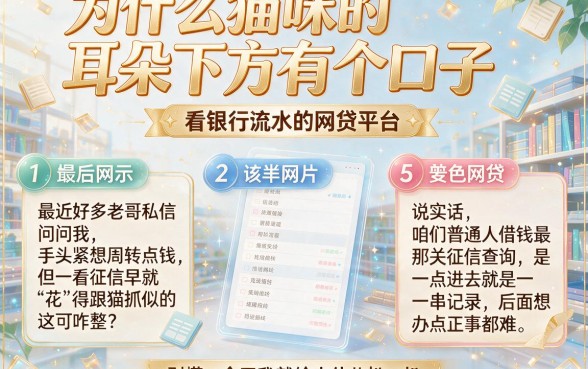为什么猫咪的耳朵下方有个口子，枚举五个看银行流水的网贷平台