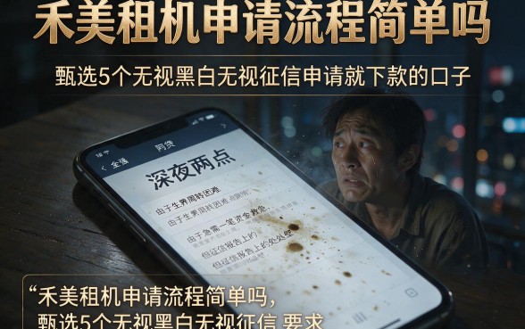 禾美租机申请流程简单吗，甄选5个无视黑白无视征信申请就下款的口子