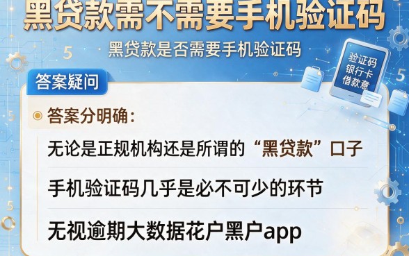 黑贷款需不需要手机验证码,细致阐述5个无视逾期大数据花户黑户app